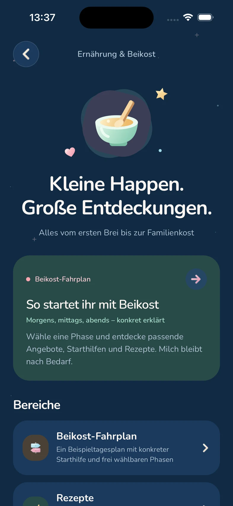 Ernährung und Beikost: Fahrplan, Starthilfen und Rezepte